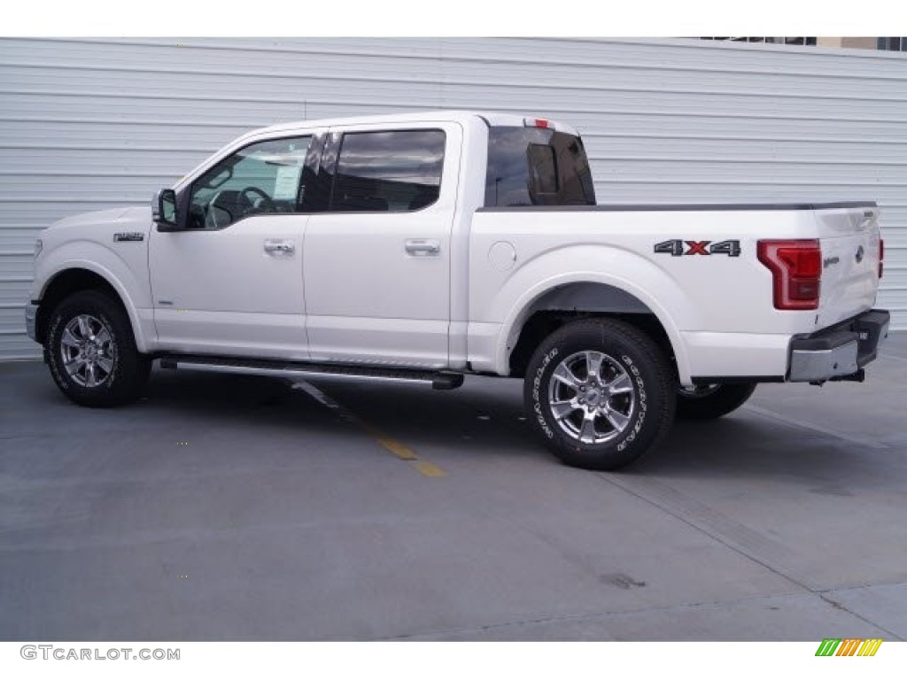 2017 F150 Lariat SuperCrew 4X4 - White Platinum / Black photo #4