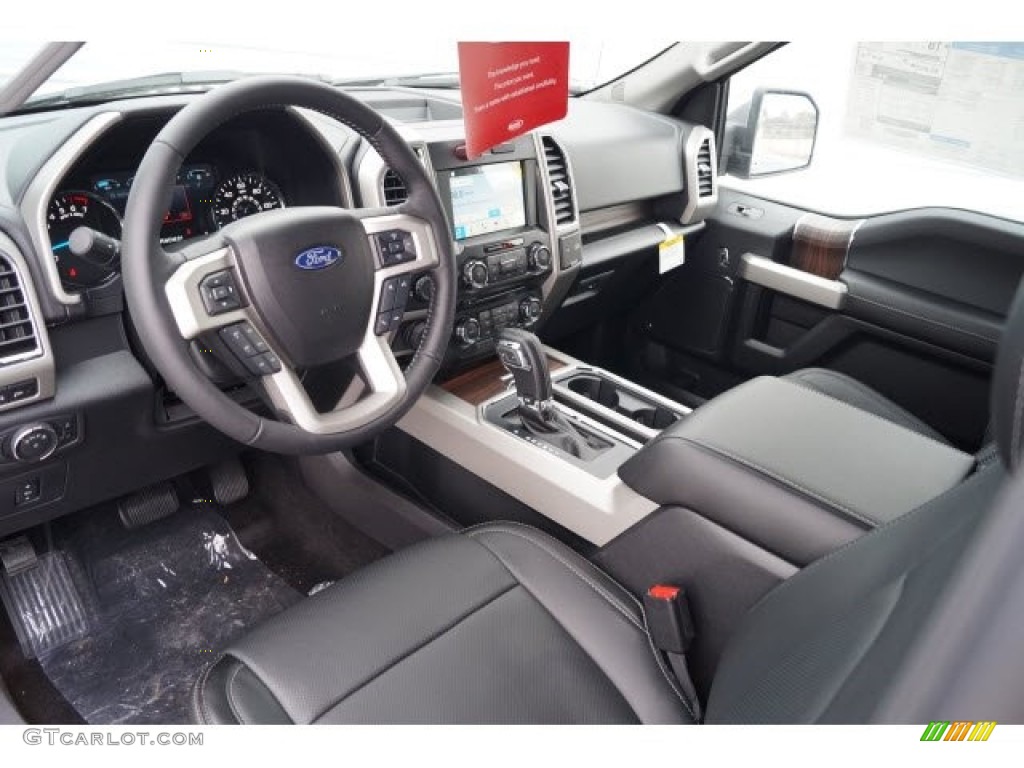 2017 F150 Lariat SuperCrew - White Platinum / Black photo #9