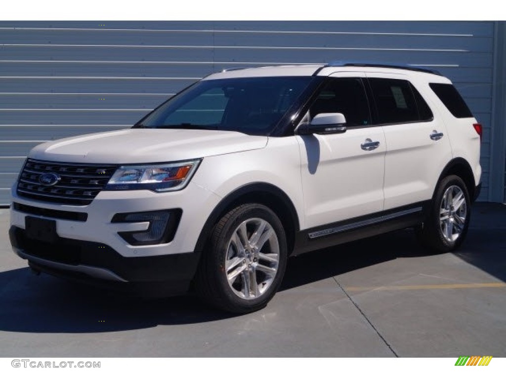 2017 Explorer Limited - White Platinum / Ebony Black photo #3