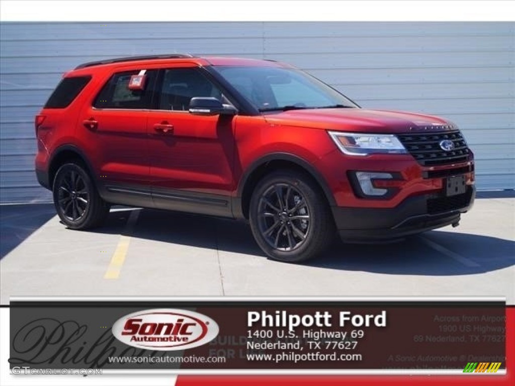 2017 Explorer XLT - Ruby Red / Sport Appearance Dark Earth Gray photo #1