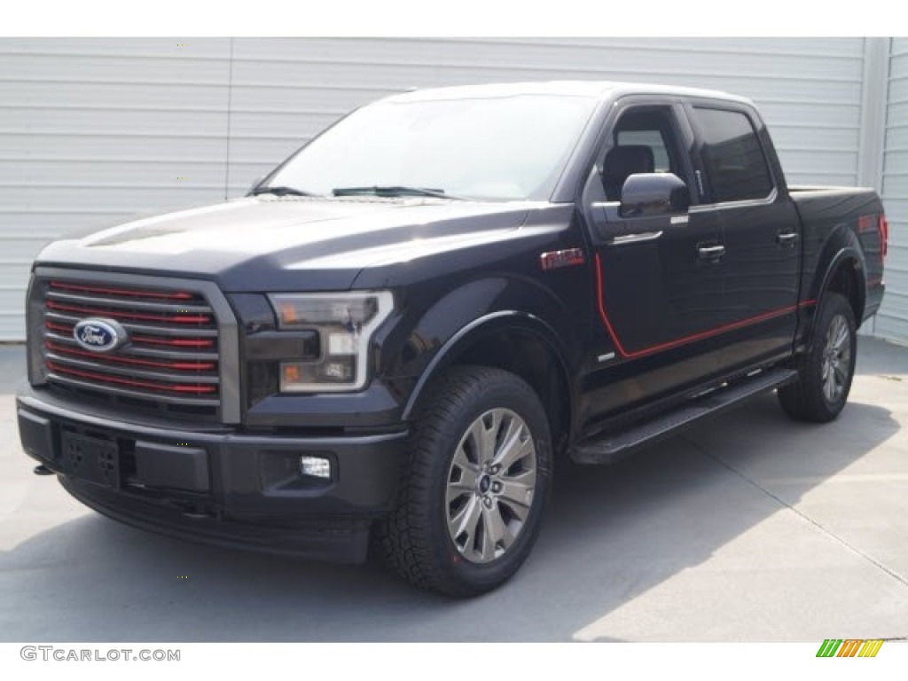 2017 F150 Lariat SuperCrew 4X4 - Shadow Black / Black Special Edition Package photo #3