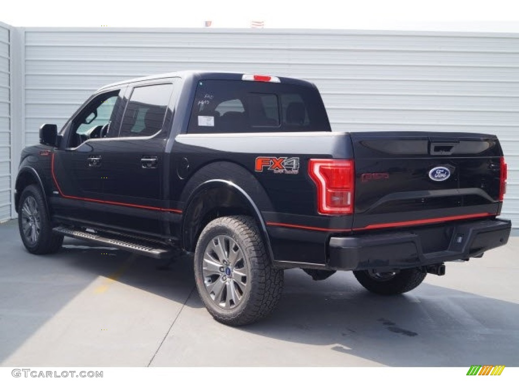 2017 F150 Lariat SuperCrew 4X4 - Shadow Black / Black Special Edition Package photo #4