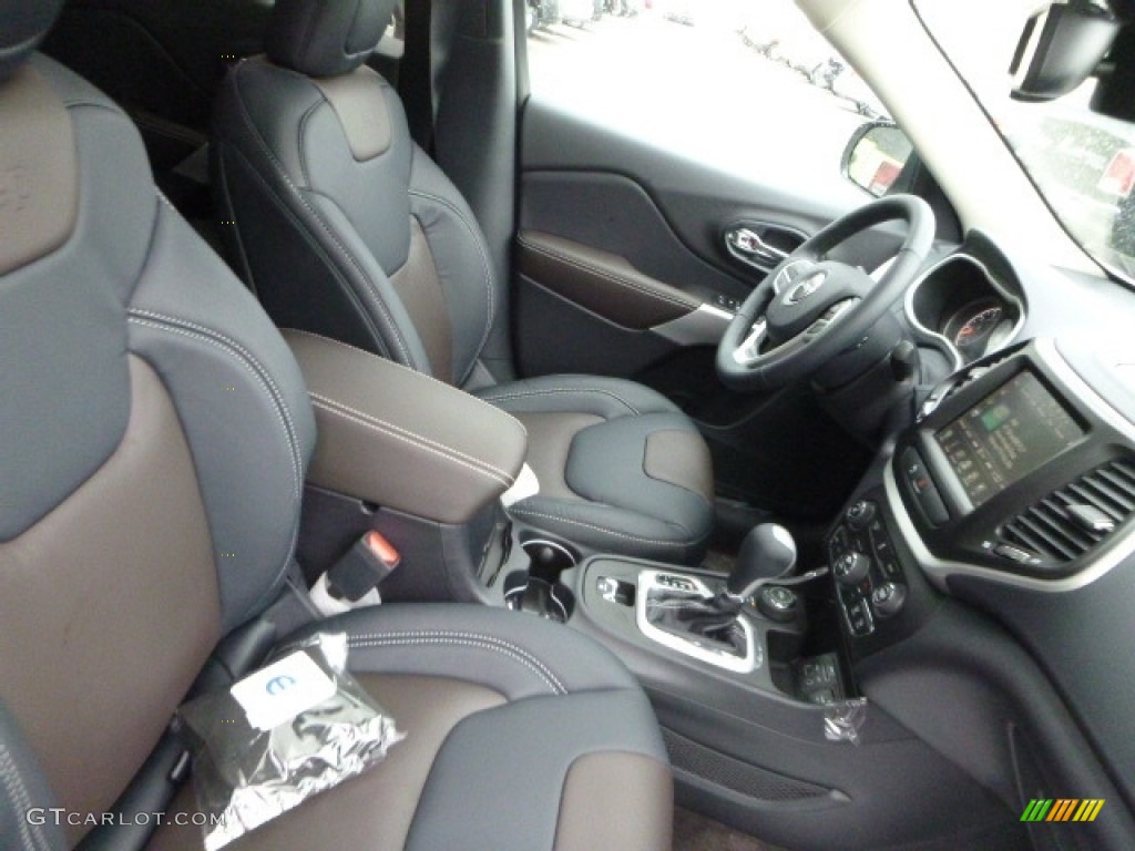 Indigo Blue/Brown Interior 2017 Jeep Cherokee Limited 4x4 Photo #119740890