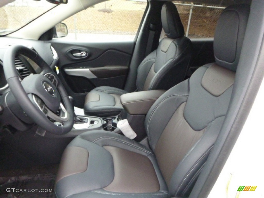 Indigo Blue/Brown Interior 2017 Jeep Cherokee Limited 4x4 Photo #119740993