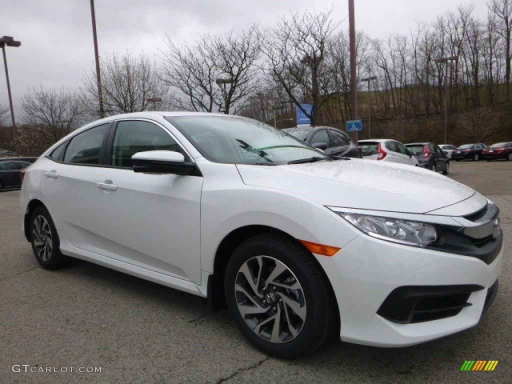 White Orchid Pearl 2017 Honda Civic EX Sedan Exterior Photo #119743333