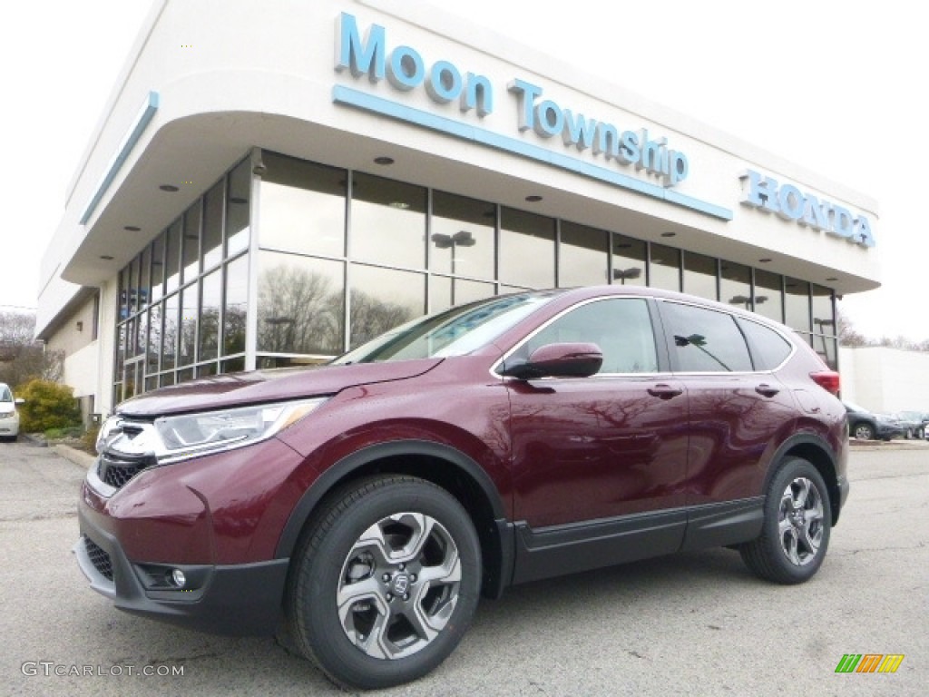 2017 CR-V EX AWD - Basque Red Pearl II / Gray photo #1