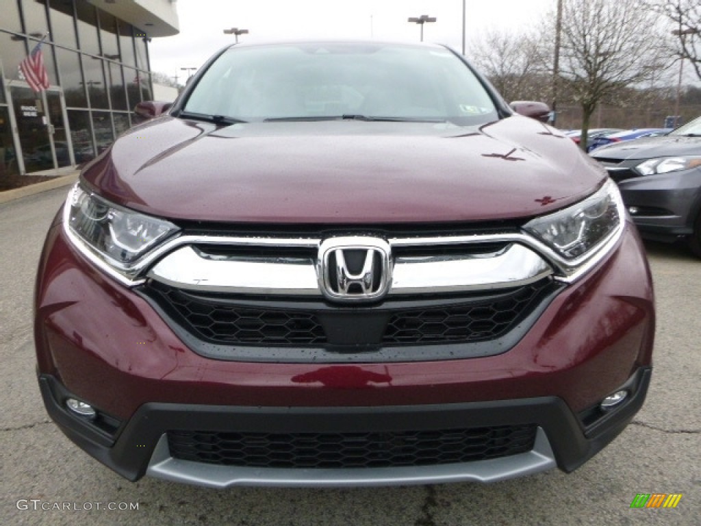 2017 CR-V EX AWD - Basque Red Pearl II / Gray photo #6