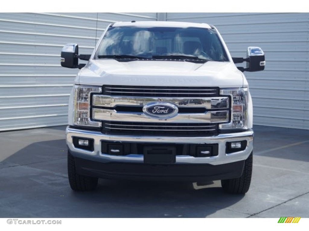 2017 F250 Super Duty Lariat Crew Cab 4x4 - White Platinum / Black photo #2