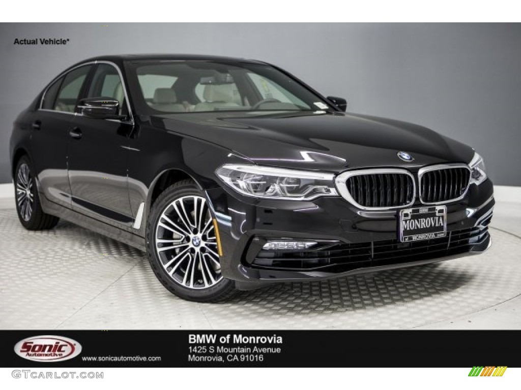 2017 5 Series 540i Sedan - Jet Black / Ivory White photo #1