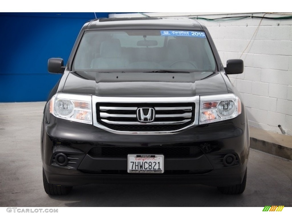 2015 Pilot LX - Crystal Black Pearl / Gray photo #7