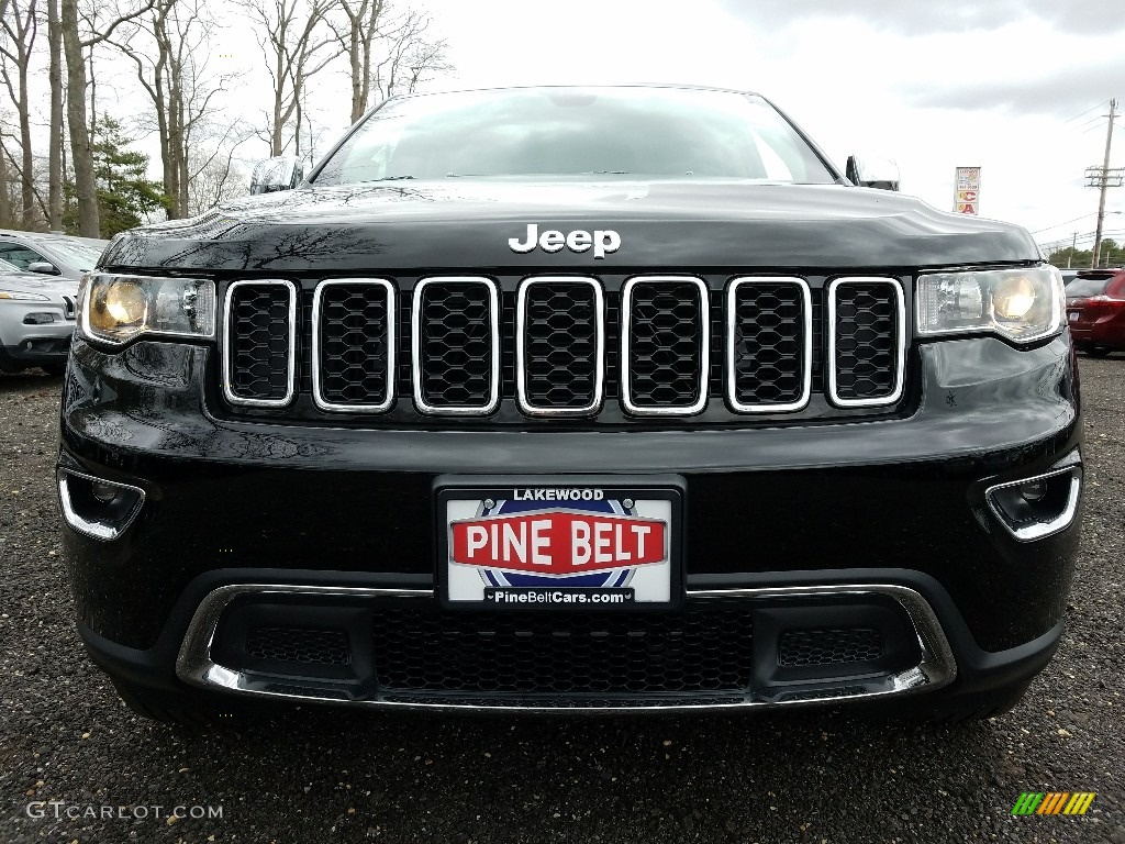 2017 Grand Cherokee Limited 4x4 - Diamond Black Crystal Pearl / Black/Light Frost Beige photo #2