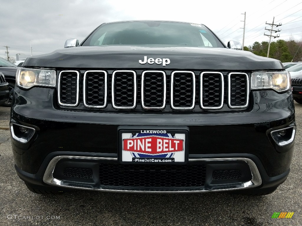 2017 Grand Cherokee Limited 4x4 - Diamond Black Crystal Pearl / Black photo #2