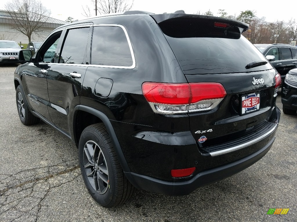 2017 Grand Cherokee Limited 4x4 - Diamond Black Crystal Pearl / Black photo #4