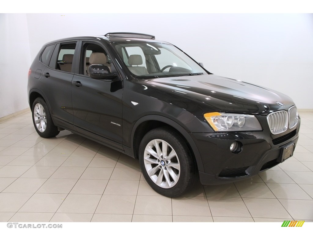 2014 X3 xDrive28i - Black Sapphire Metallic / Oyster photo #1