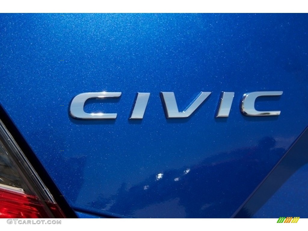 2017 Civic LX Sedan - Aegean Blue Metallic / Black photo #3