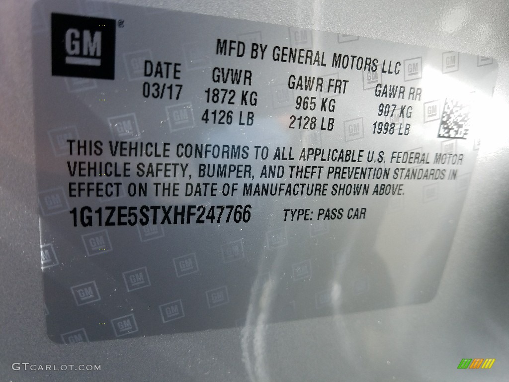 2017 Malibu LT - Silver Ice Metallic / Dark Atmosphere/Medium Ash Gray photo #7