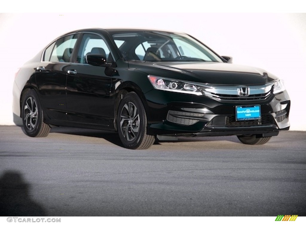 2017 Accord LX Sedan - Crystal Black Pearl / Black photo #1