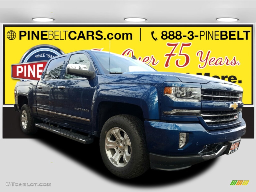 2017 Silverado 1500 LTZ Crew Cab 4x4 - Deep Ocean Blue Metallic / Jet Black photo #1