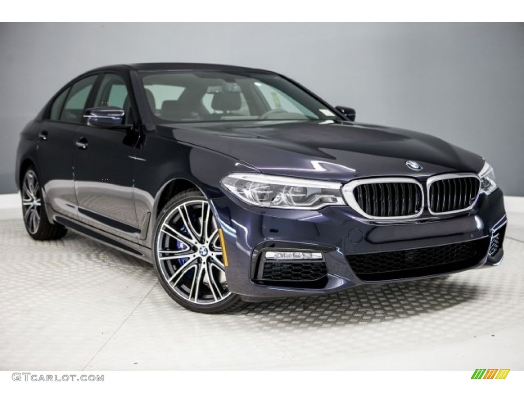 2017 5 Series 540i Sedan - Carbon Black Metallic / Black photo #12