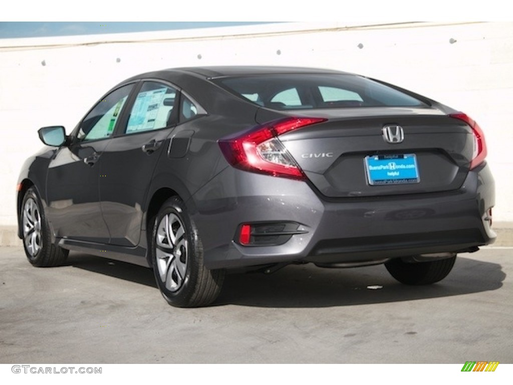 2017 Civic LX Sedan - Modern Steel Metallic / Gray photo #2