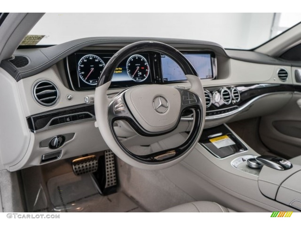 2017 Mercedes-Benz S 550 Sedan Crystal Grey/Seashell Grey Dashboard Photo #119767329