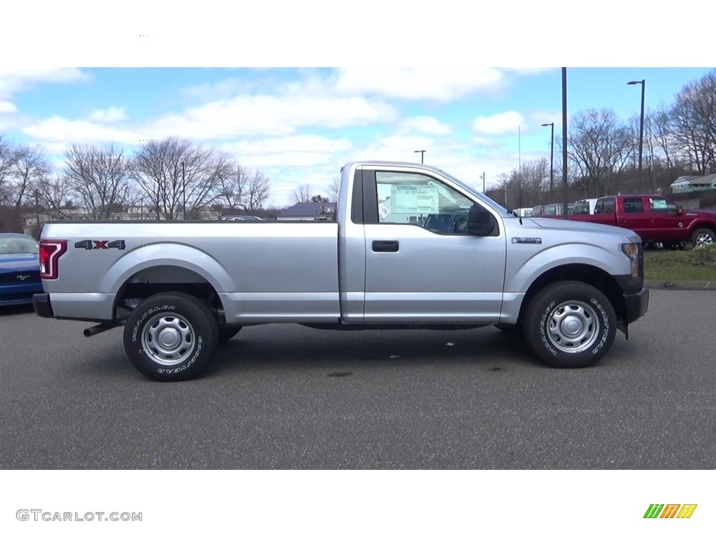 2017 F150 XL Regular Cab 4x4 - Ingot Silver / Earth Gray photo #8