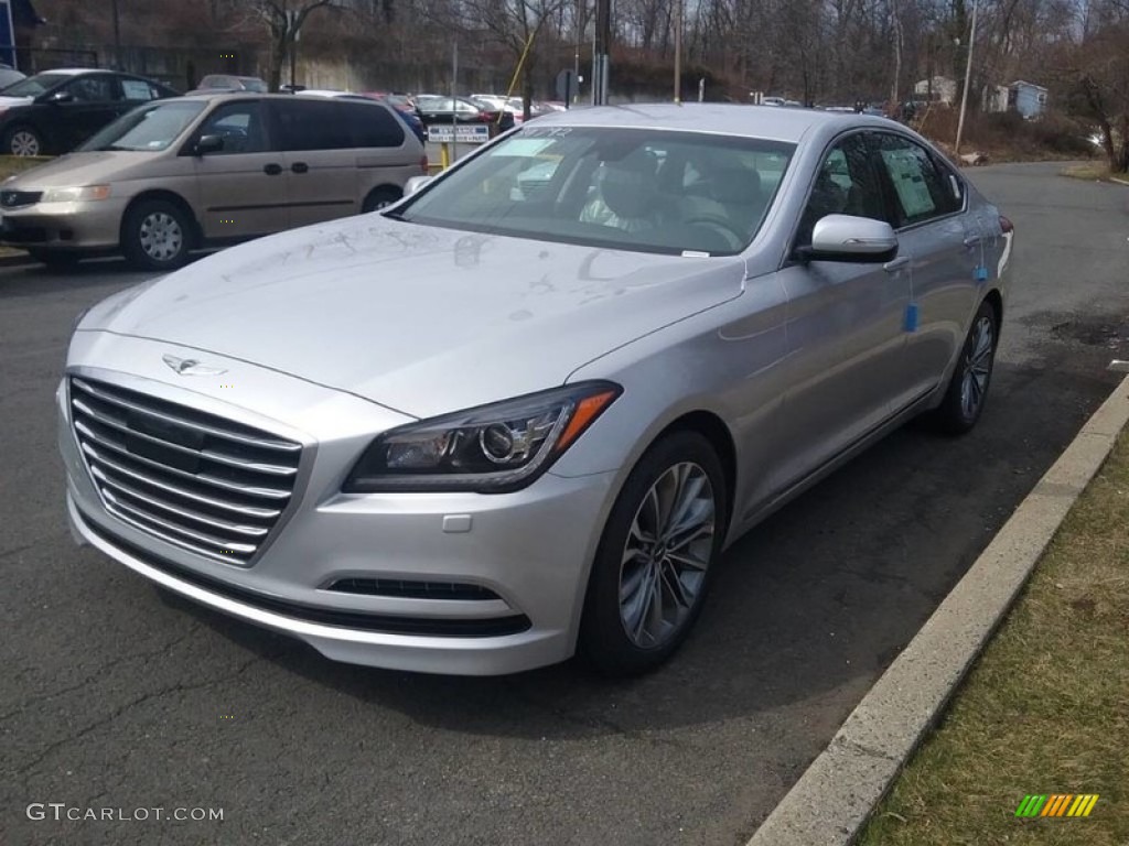 2017 Genesis G80 AWD - Santiago Silver / Black Monotone photo #1