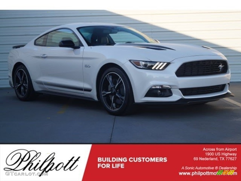 2017 Mustang GT California Speical Coupe - Oxford White / California Special Ebony Leather/Miko Suede photo #1