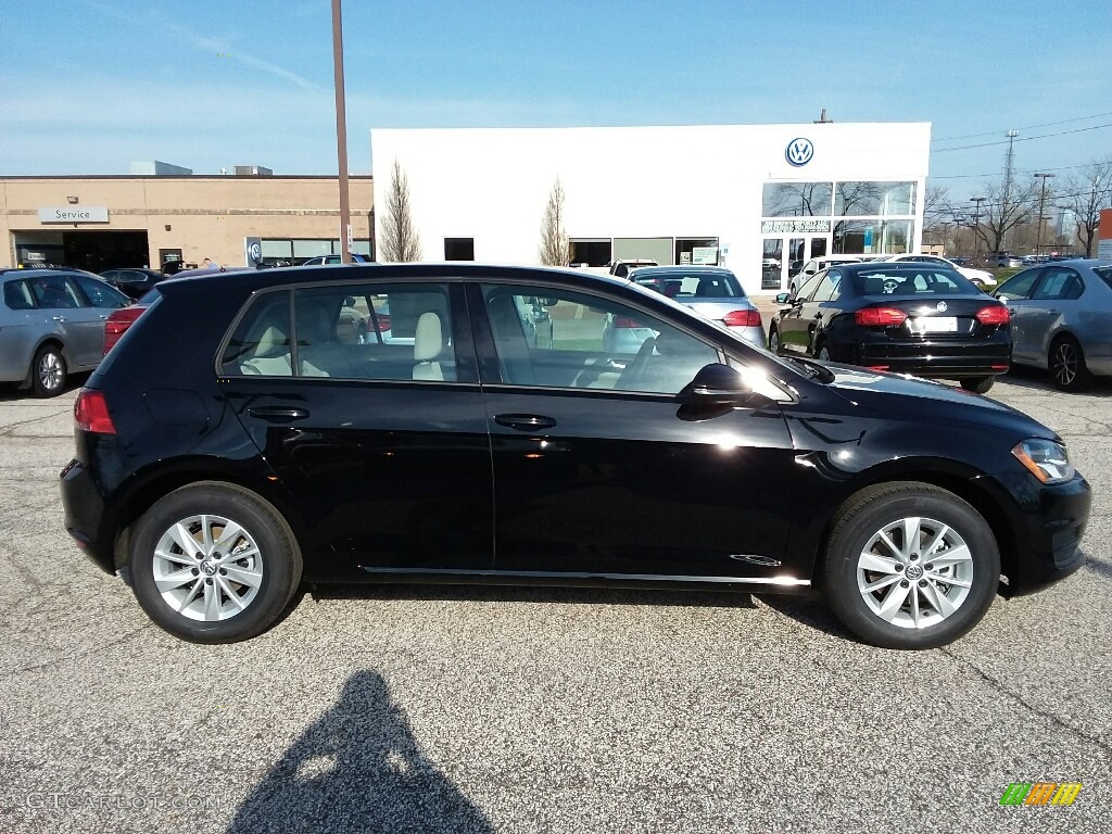 Black 2017 Volkswagen Golf 4 Door 1.8T S Exterior Photo #119774191