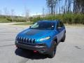 2017 Hydro Blue Pearl Jeep Cherokee Trailhawk 4x4  photo #2