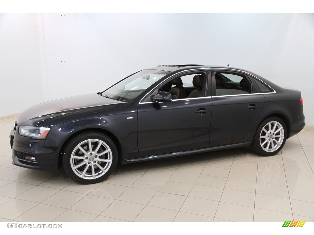 2014 A4 2.0T quattro Sedan - Moonlight Blue Metallic / Chestnut Brown/Black photo #3