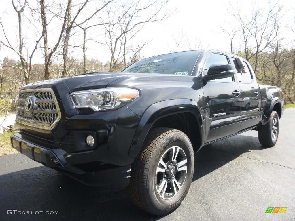 Black 2017 Toyota Tacoma TRD Sport Double Cab 4x4 Exterior Photo #119782012
