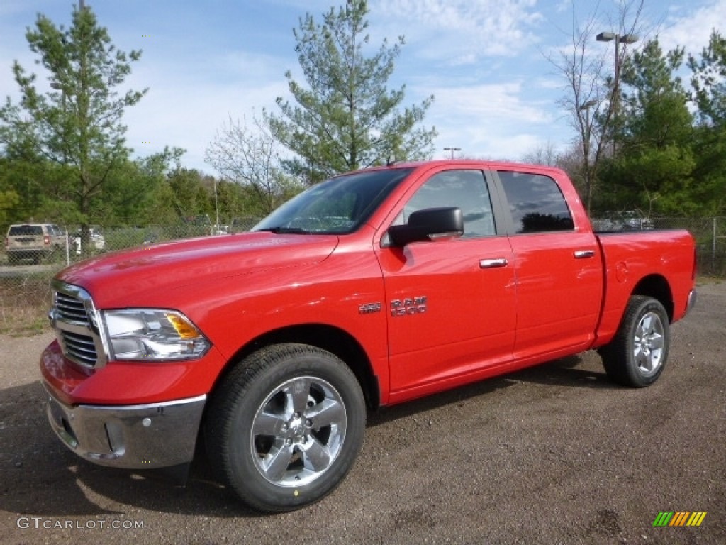 2017 1500 Big Horn Crew Cab 4x4 - Flame Red / Black/Diesel Gray photo #1