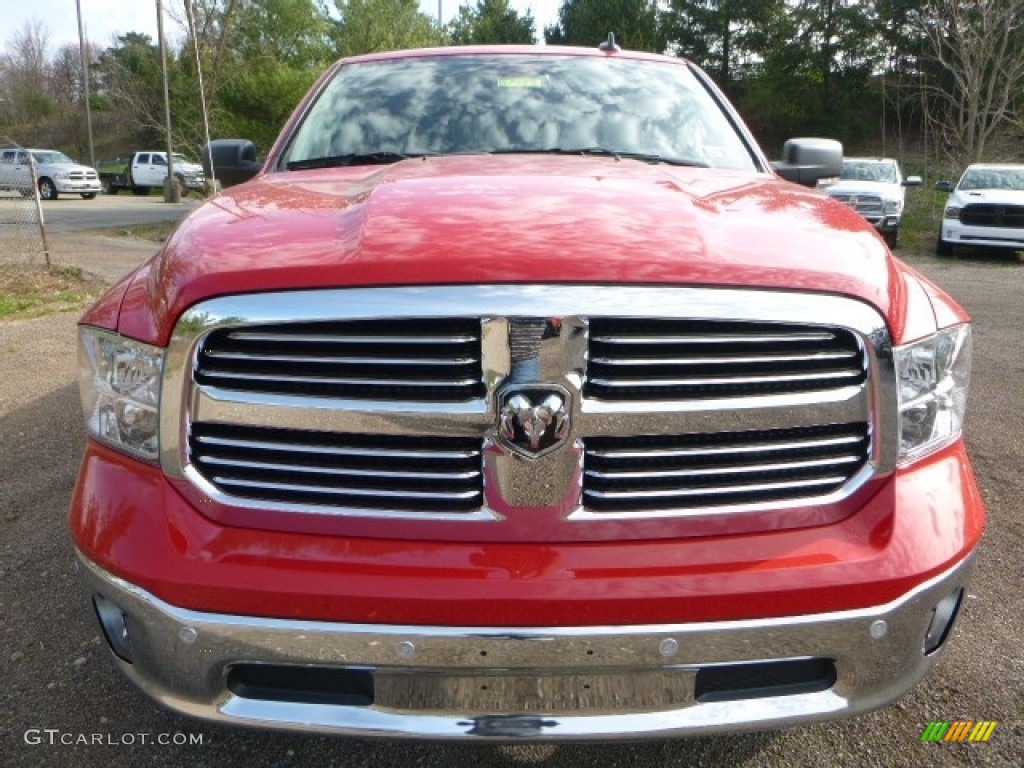 2017 1500 Big Horn Crew Cab 4x4 - Flame Red / Black/Diesel Gray photo #9