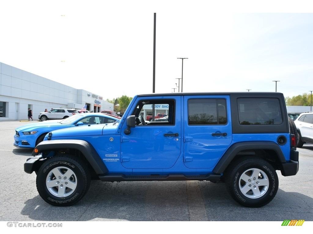 2012 Wrangler Unlimited Sport 4x4 - Cosmos Blue / Black photo #5