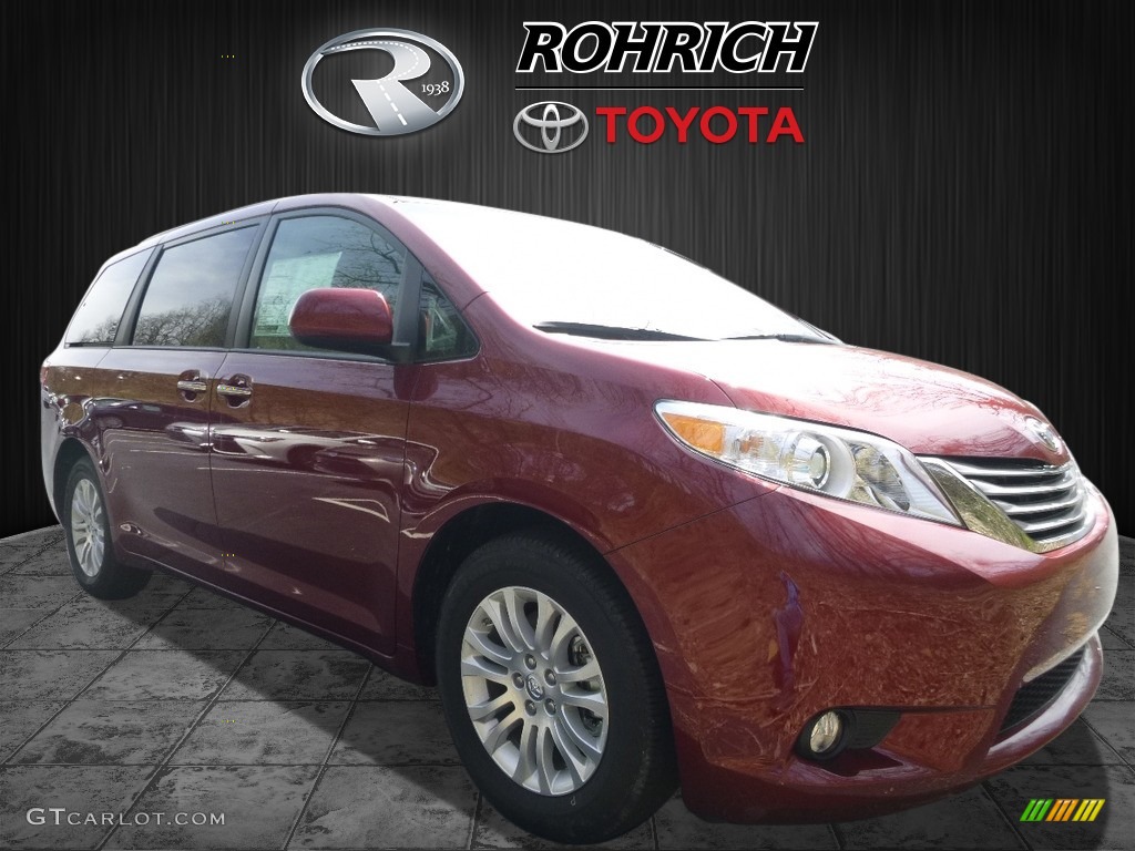 2017 Sienna XLE - Salsa Red Pearl / Dark Bisque photo #1