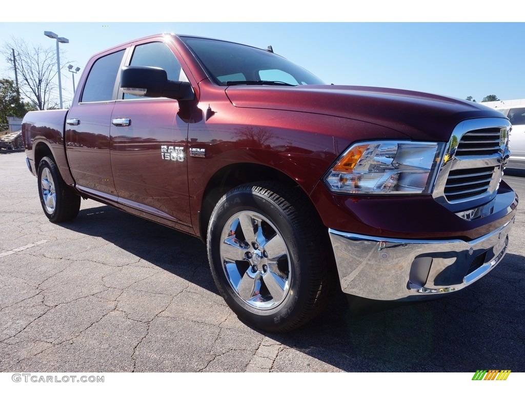 2017 1500 Big Horn Crew Cab - Delmonico Red Pearl / Black/Diesel Gray photo #4