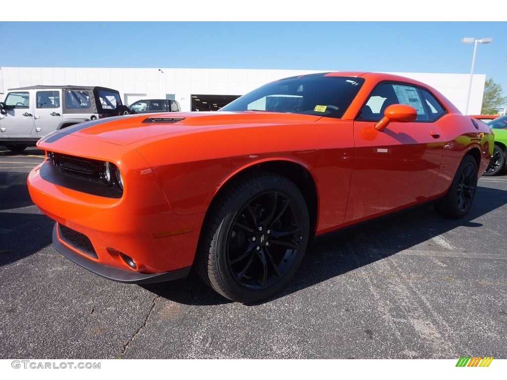 2017 Challenger SXT - Go Mango / Black photo #1