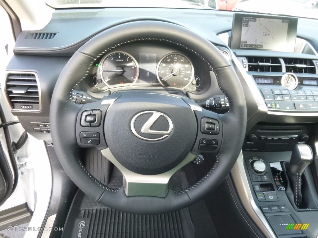 2017 Lexus NX 200t AWD Black Steering Wheel Photo #119786905