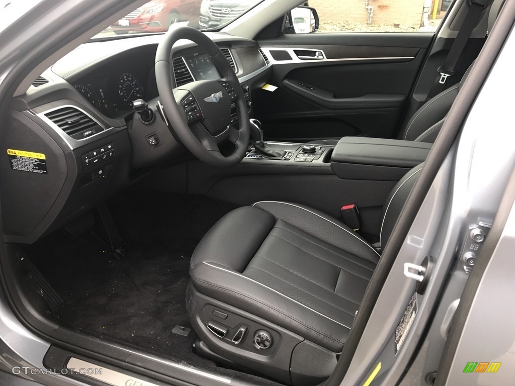 Black Monotone Interior 2017 Hyundai Genesis G80 AWD Photo #119793050