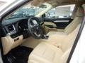 2017 Toyota Highlander Almond Interior Front Seat Photo