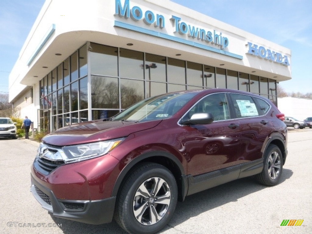 2017 CR-V LX AWD - Basque Red Pearl II / Gray photo #1