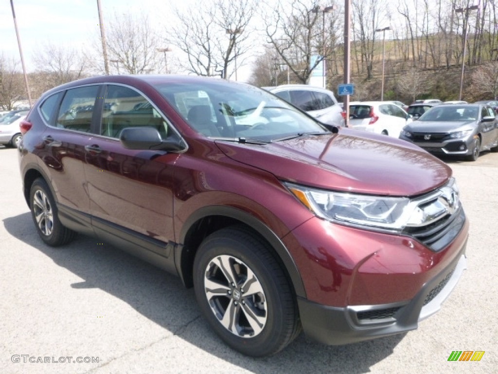 2017 CR-V LX AWD - Basque Red Pearl II / Gray photo #5