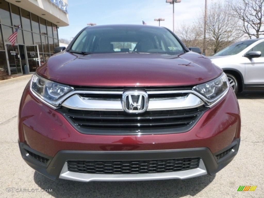 2017 CR-V LX AWD - Basque Red Pearl II / Gray photo #6