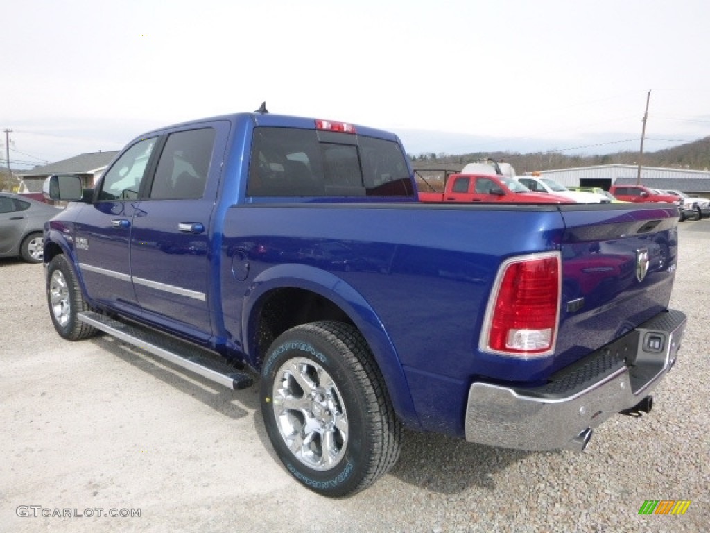 2017 1500 Laramie Crew Cab 4x4 - Blue Streak Pearl / Black photo #4