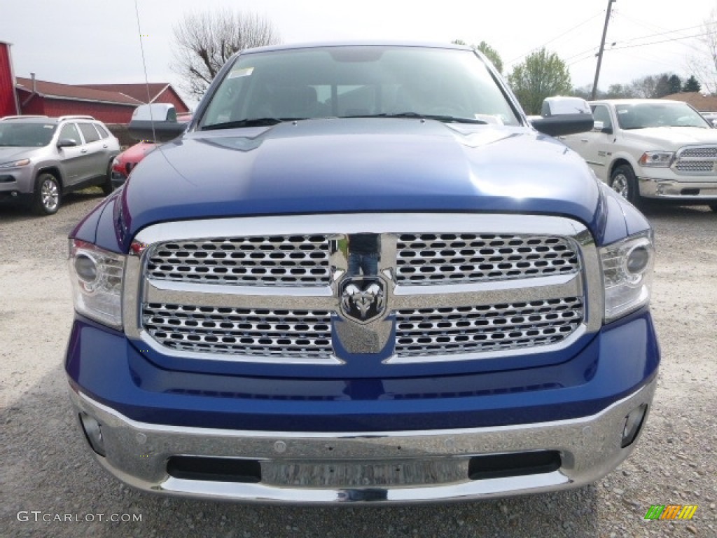 2017 1500 Laramie Crew Cab 4x4 - Blue Streak Pearl / Black photo #9