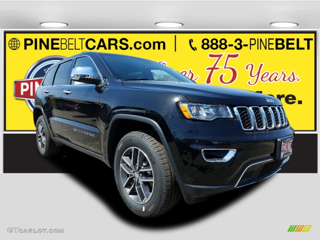 2017 Grand Cherokee Limited 4x4 - Diamond Black Crystal Pearl / Black photo #1
