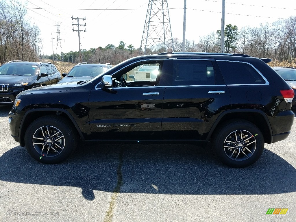 2017 Grand Cherokee Limited 4x4 - Diamond Black Crystal Pearl / Black photo #3