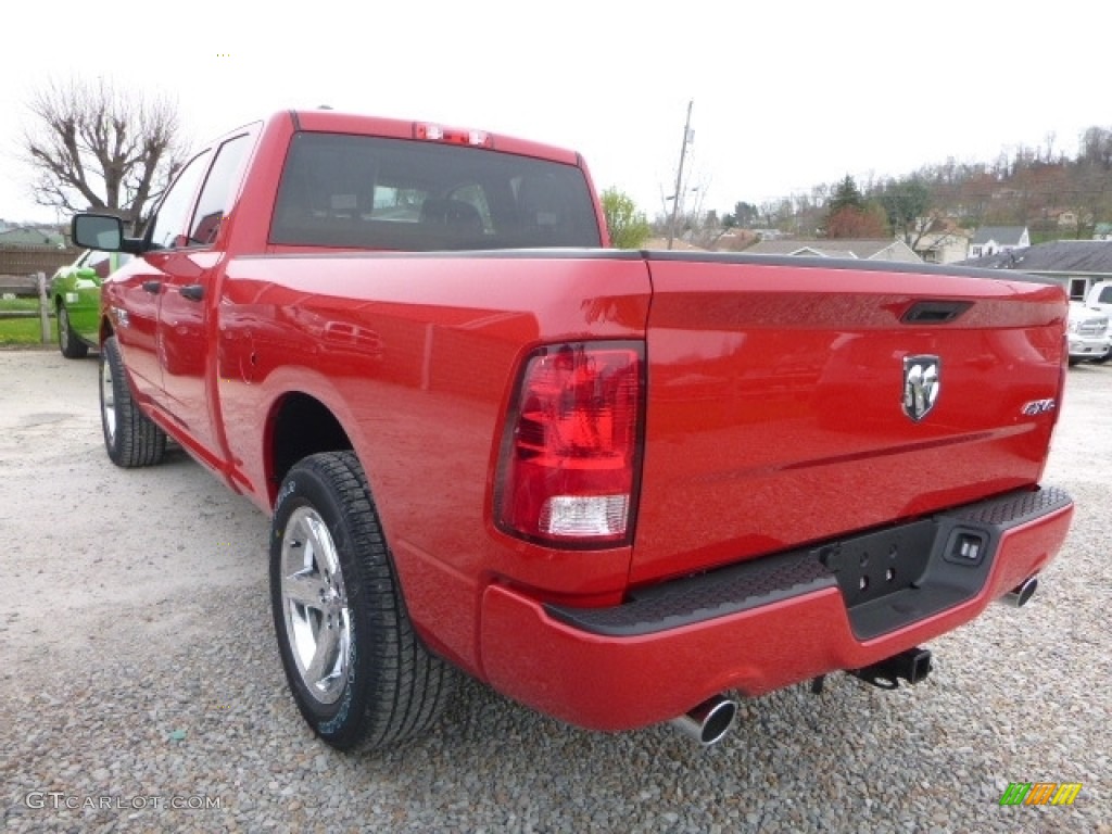 2017 1500 Express Quad Cab 4x4 - Flame Red / Black/Diesel Gray photo #5