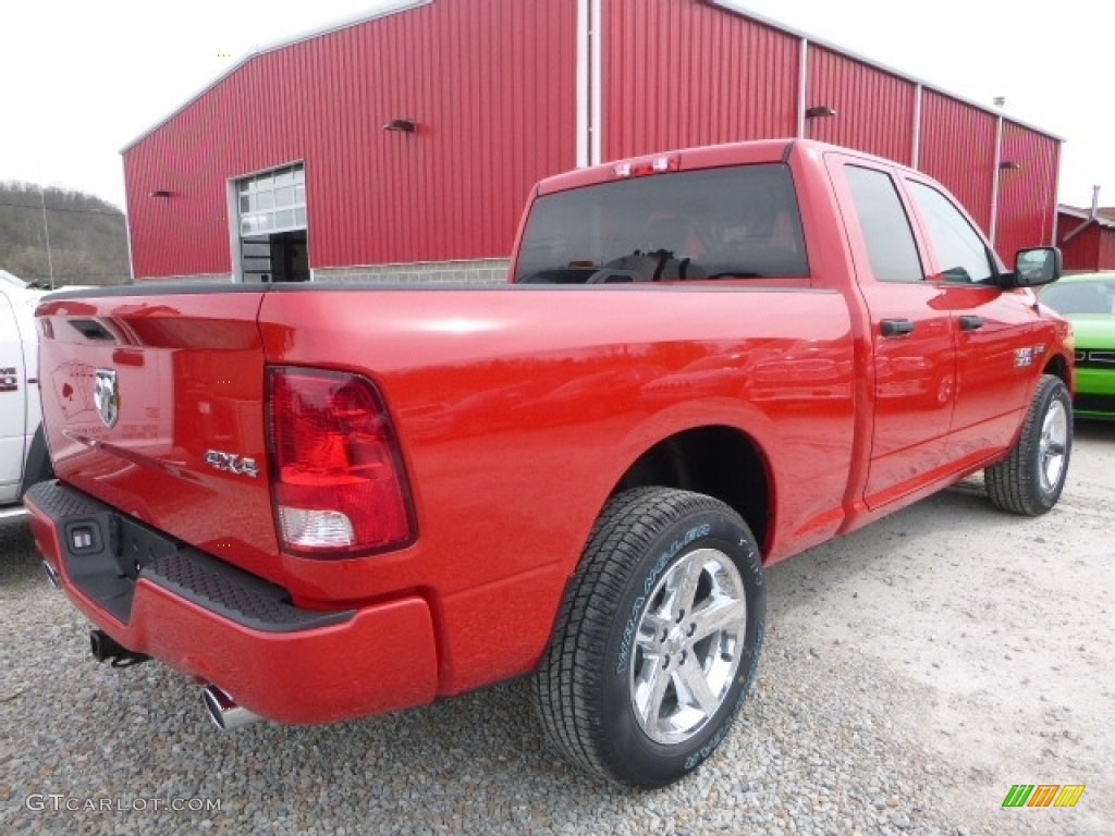 2017 1500 Express Quad Cab 4x4 - Flame Red / Black/Diesel Gray photo #7